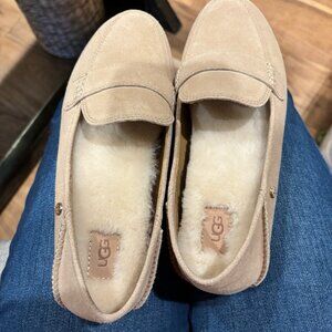 UGG Suede Shearling Loafers – Size 8 (New, No Tags)